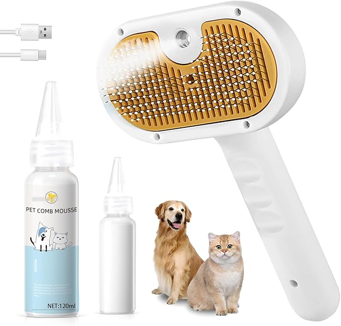 Pet Steam Brush for Dog & Cat