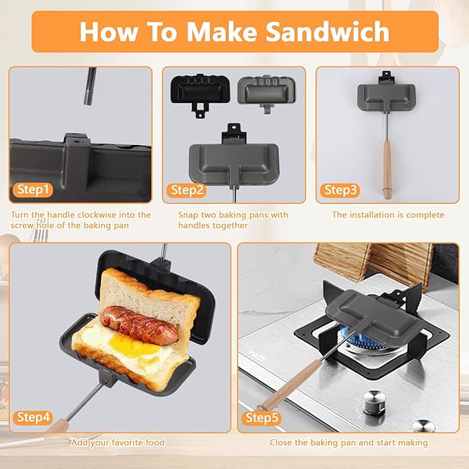 Double-Sided Sandwich Baking Pan