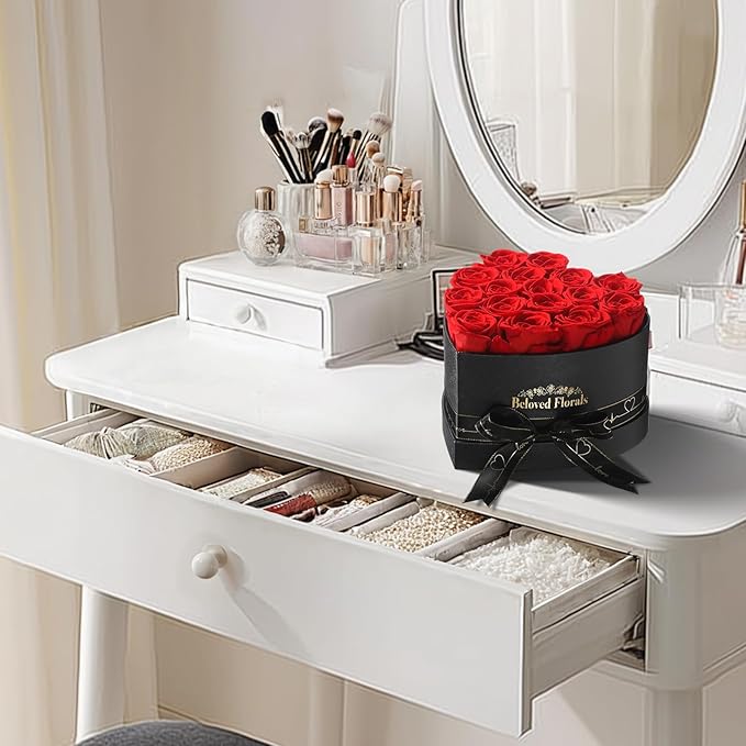 16 Preserved Flowers Rose Birthday Gifts for Women Her Mom Wife Girlfriend Grandma on Valentines Mothers Day Christmas Anniversary Romantic