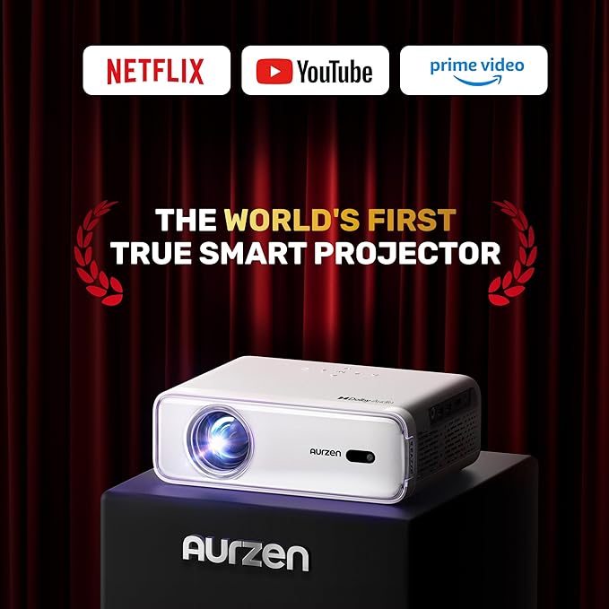 Smart Projector with WiFi and Bluetooth, Netflix-Officially-Licensed