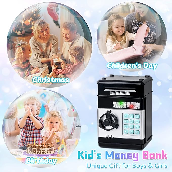 Money savings Piggy Bank Cash Coin Can ATM Bank Electronic Coin Money Bank