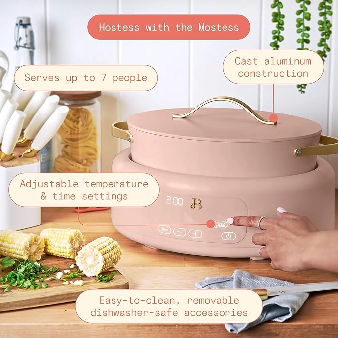 Beautiful 10-in-1 Electric MultiCooker 6 Quart - Programmable Slow Cooker